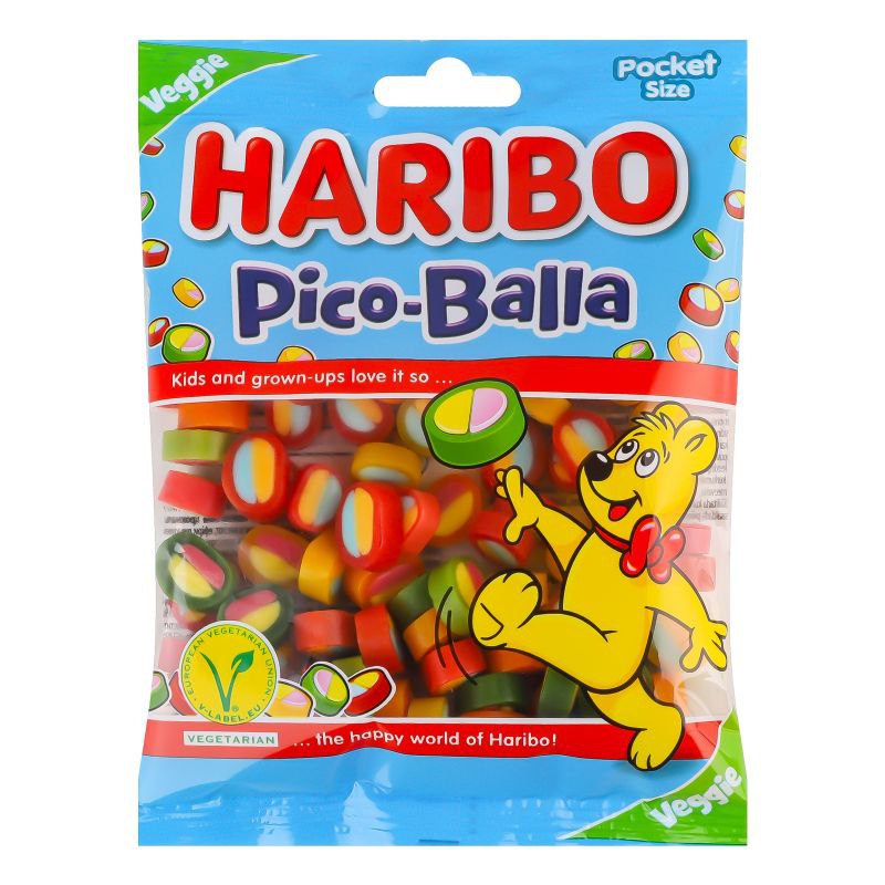 Цукерки HARIBO Pіco-Balla з фруктовим смаком 85г